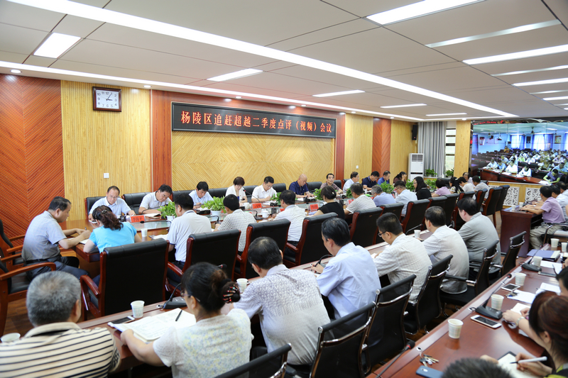 杨陵区召开追赶超越二季度点评（视频）会议