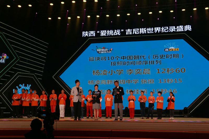 我区中小学生参加陕西青少年“爱挑战”吉尼斯世界纪录盛典活动