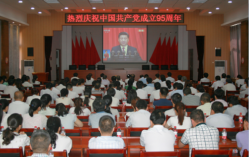 杨陵区组织党员干部观看庆祝中国共产党成立95周年大会实况直播