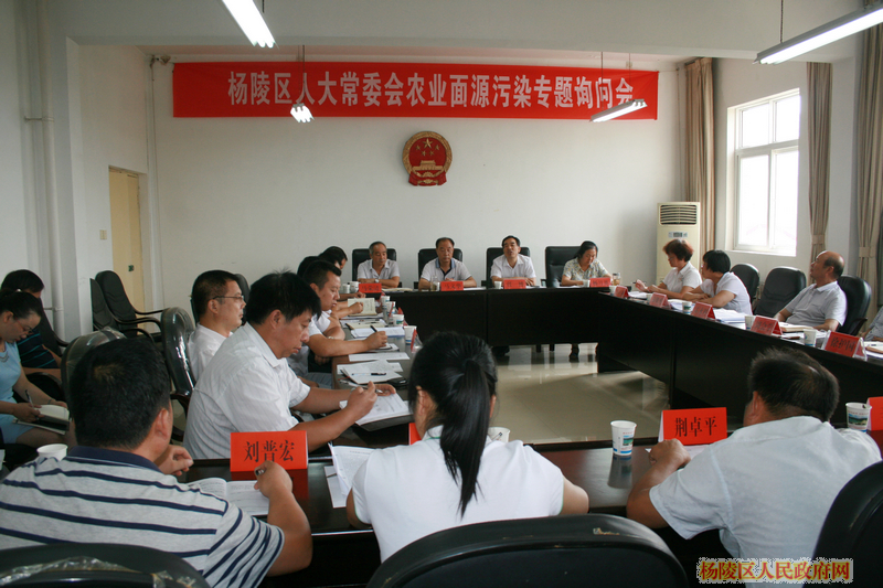 杨陵区人大常委会召开农业面源污染专题询问会
