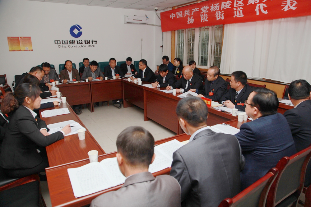 出席中国共产党杨陵区第九次代表大会的代表进行分组讨论