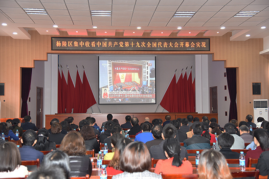 杨陵区组织党员干部观看中国共产党第十九次全国代表大会实况直播