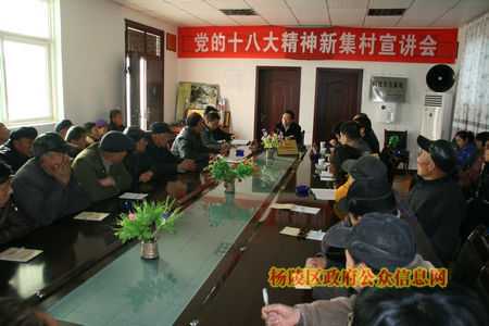 省政法委副书记乌永陶深入揉谷新集村宣讲十八大精神