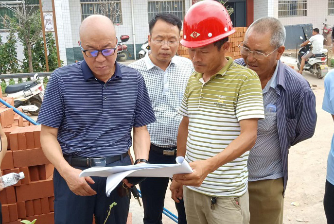 区委书记蒋展宏深入王上村检查指导乡村振兴基础设施建设（图）
