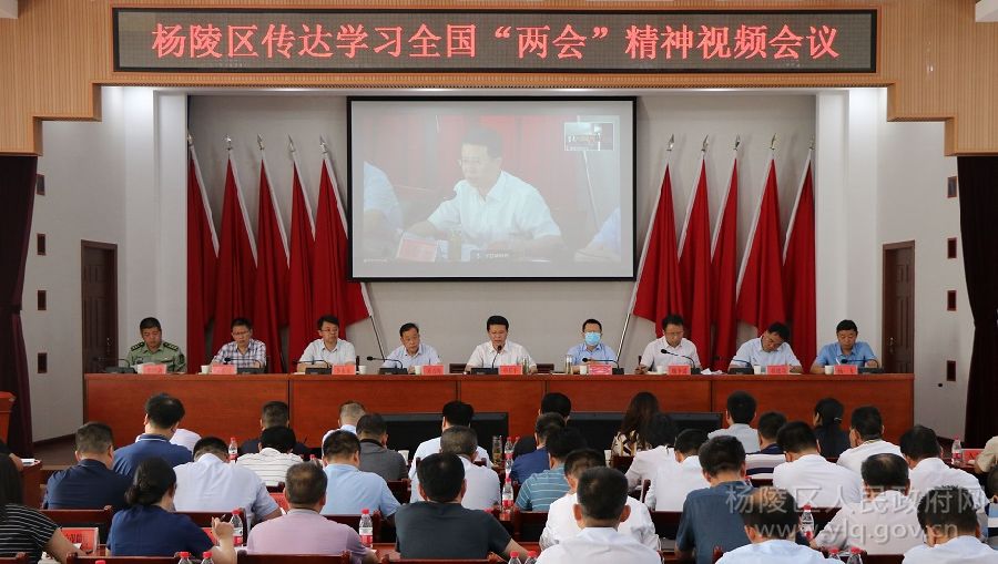 杨陵区召开传达学习全国两会精神视频会议