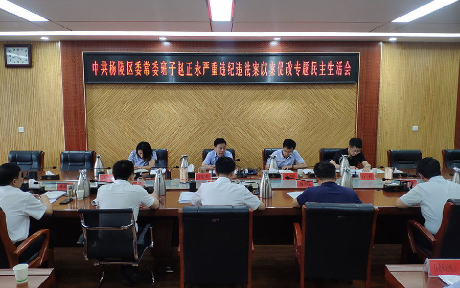 杨陵区委常委班子召开赵正永严重违纪违法案以案促改专题民主生活会