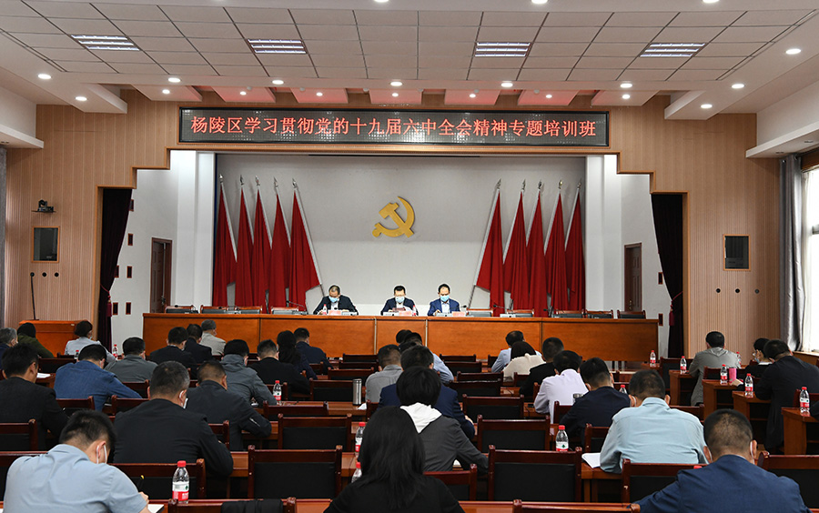 杨陵区学习贯彻党的十九届六中全会精神专题培训班开班