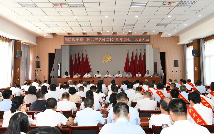 杨陵区召开庆祝中国共产党成立101周年暨七一表彰大会